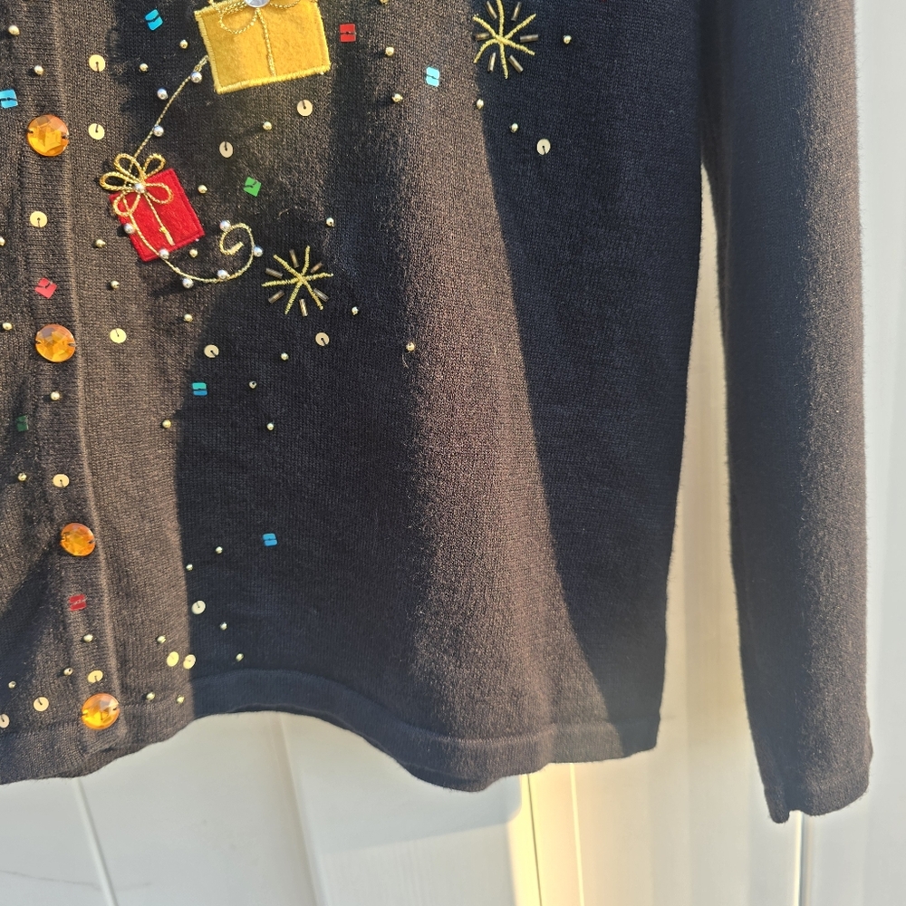 Jack B. Quick Cowboy Santa Christmas Cardigan | Size Extra Large - Picture 8 of 13